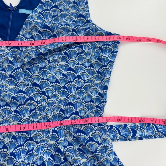 J. Mclaughlin Hermione Wide Leg V-Neck Jumpsuit shell print sz 8 - Picture 8 of 10